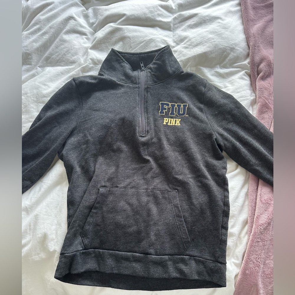 FIU X VS PINK zip up sweater